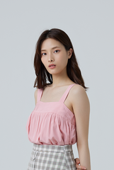 Everly Sleeveless Flowy Blouse in Pink
