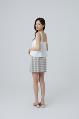 Everly Sleeveless Flowy Blouse in White