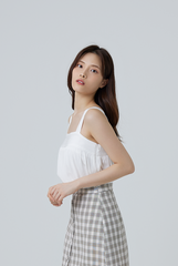 Everly Sleeveless Flowy Blouse in White