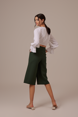 Doris Raglan Sleeves Top in White