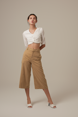 Mckenzie Eyelet Crop Top in White