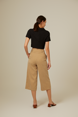 Tanilyn Crop Textured Top in Black