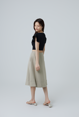 Arika Sweetheart Crop Top in Black
