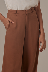 Mina Straight Leg Pants in Chocolate