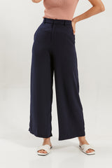 Mina Straight Leg Pants in Navy Blue