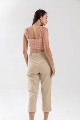 Vera Straight Leg Pants in Beige