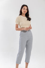 Vera Straight Leg Pants in Dusty Blue