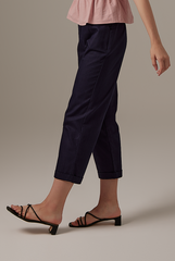 Vera Straight Leg Pants in Navy Blue