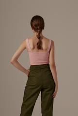 Vera Straight Leg Pants in Olive