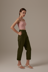 Vera Straight Leg Pants in Olive