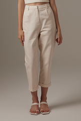 Vera Straight Leg Pants in Rice
