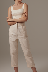 Vera Straight Leg Pants in Rice