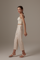 Vera Straight Leg Pants in Rice