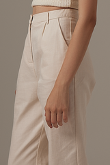 Vera Straight Leg Pants in Rice
