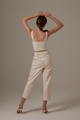 Vera Straight Leg Pants in Rice