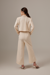 Daphne Wide Leg Pants in Cream