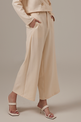 Daphne Wide Leg Pants in Cream