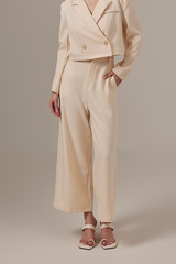 Daphne Wide Leg Pants in Cream