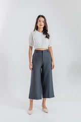Daphne Wide Leg Pants in Dark Grey