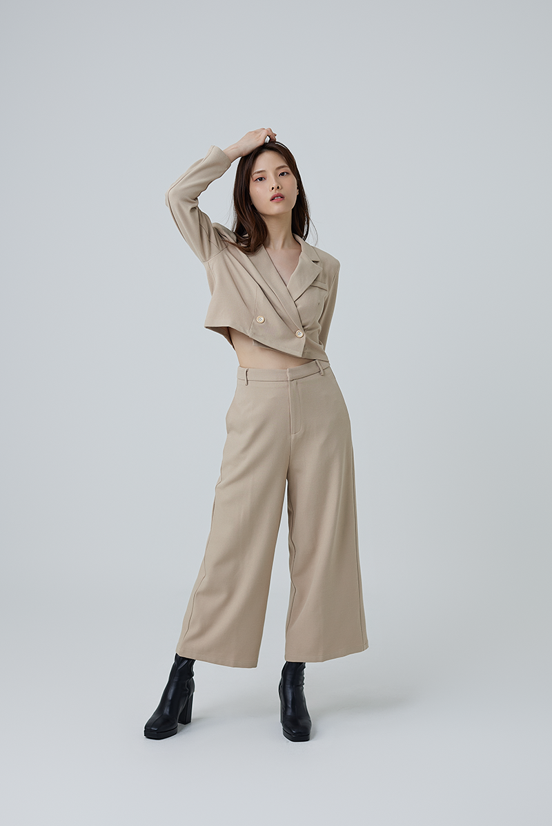 Daphne Wide Leg Pants in Khaki