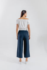 Daphne Wide Leg Pants in Navy Blue