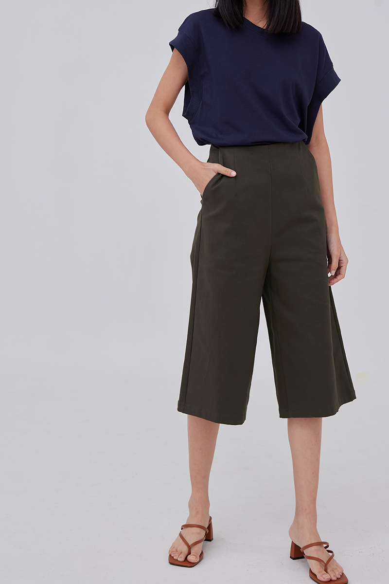 Enola Wide Leg Pants in Charcoal