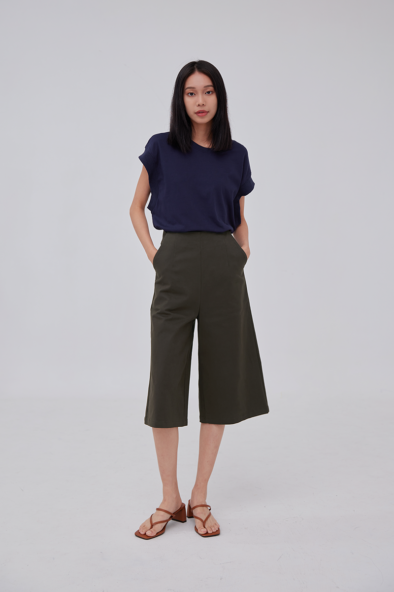 Enola Wide Leg Pants in Charcoal