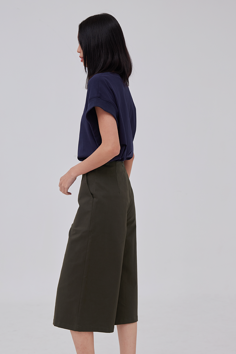 Enola Wide Leg Pants in Charcoal