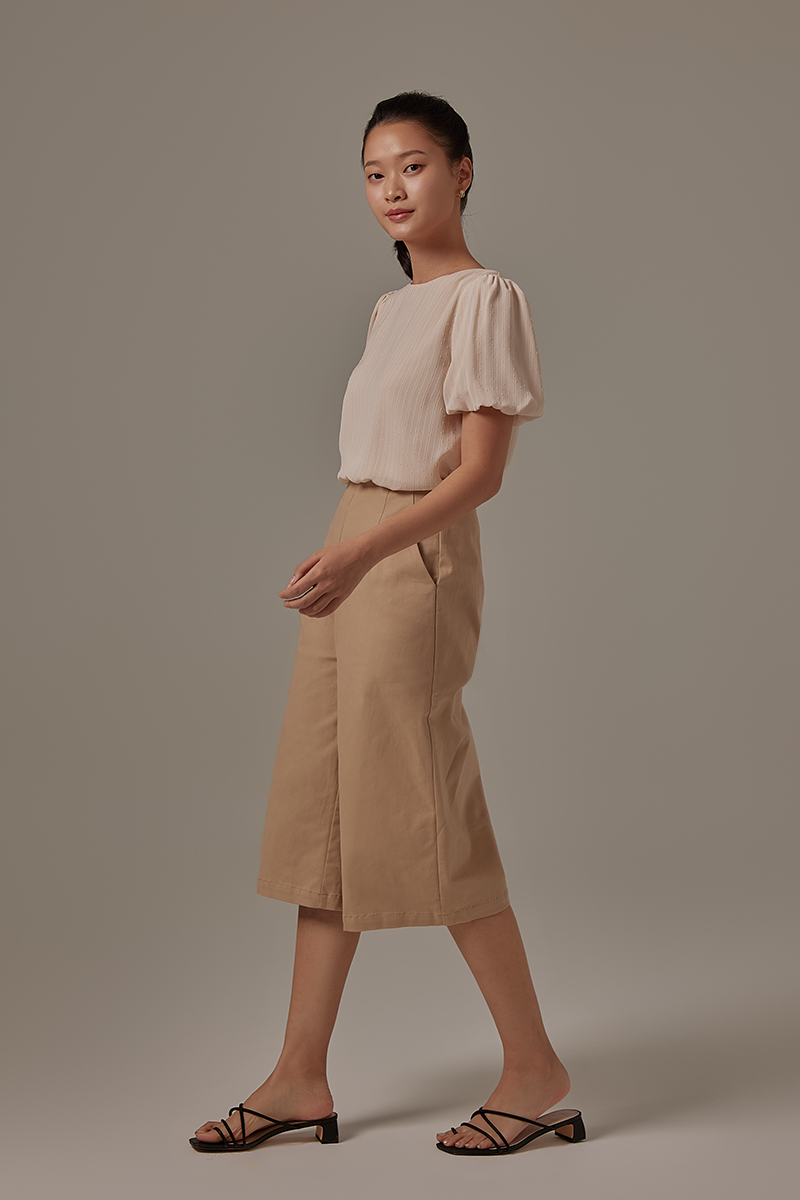 Enola Wide Leg Pants in Clay