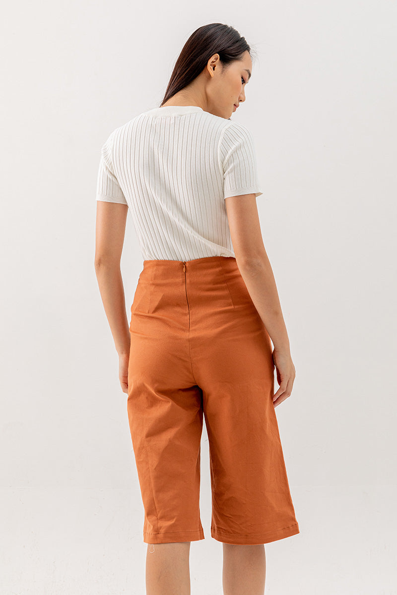 Enola Wide Leg Pants in Camel