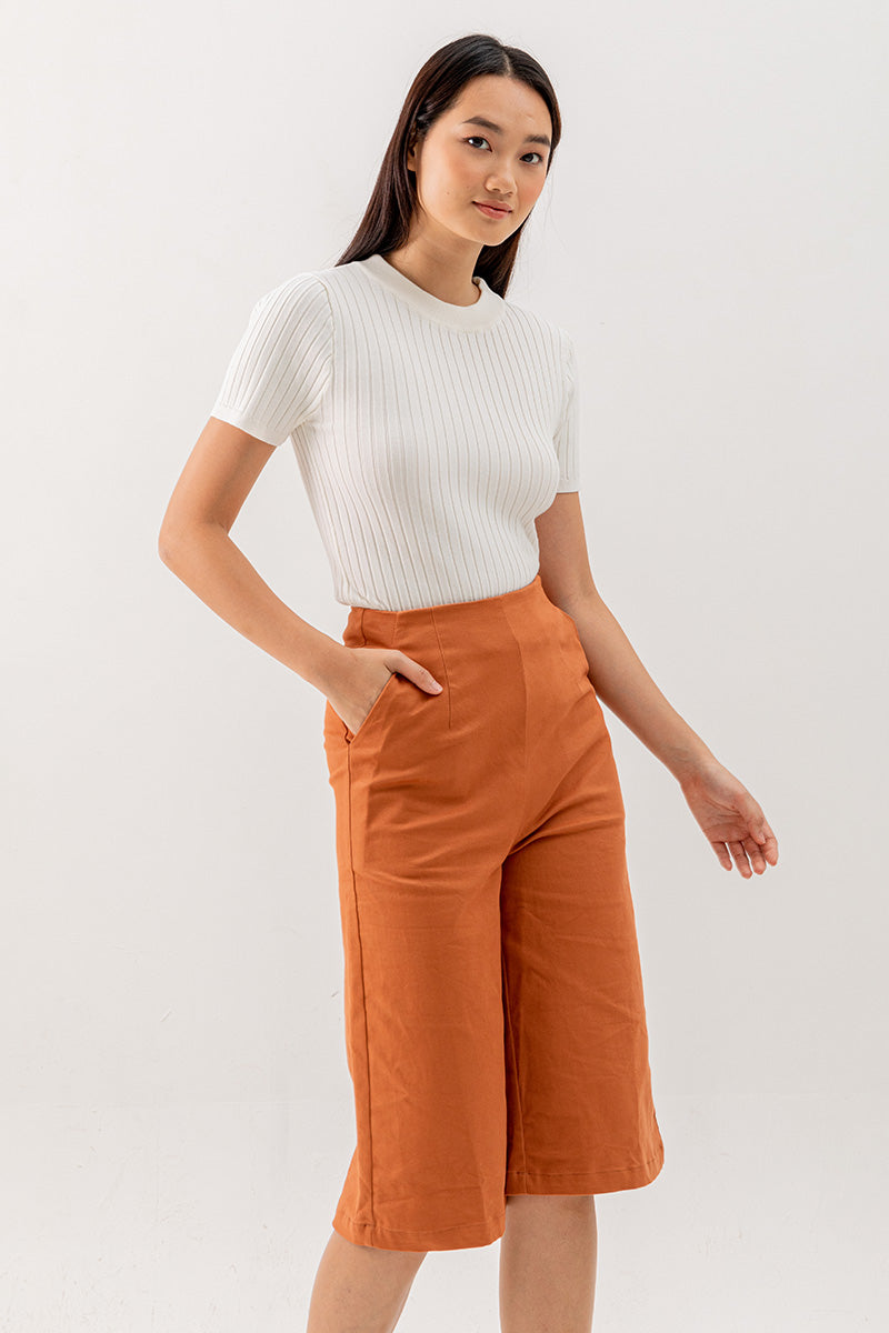 Enola Wide Leg Pants in Camel
