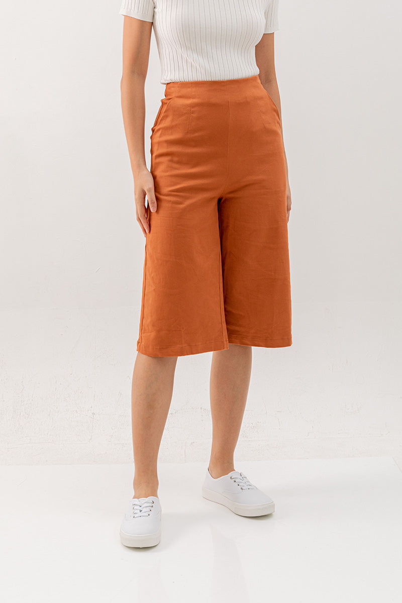Enola Wide Leg Pants in Camel