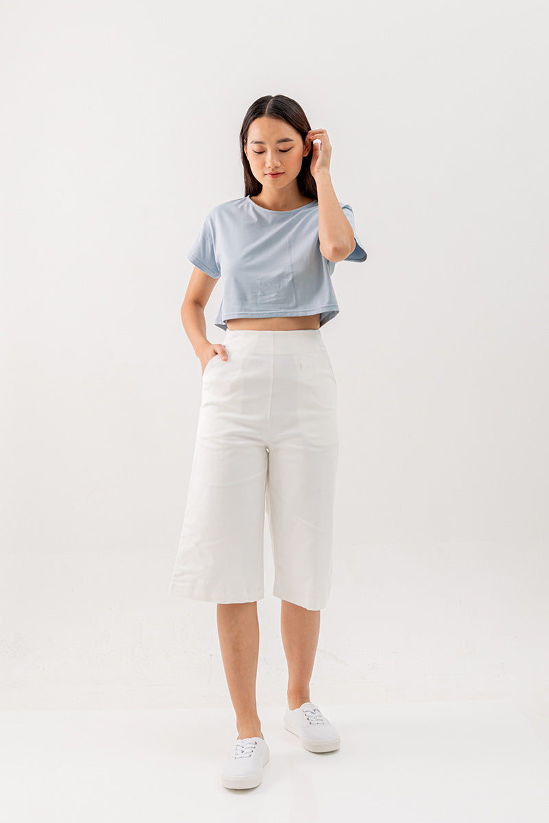 Enola Wide Leg Pants in White