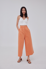 Sandra Wide-leg Culottes in Orange