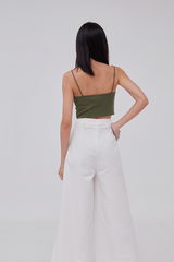 Sandra Wide-leg Culottes in White