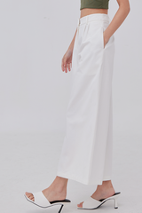 Sandra Wide-leg Culottes in White