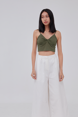 Sandra Wide-leg Culottes in White