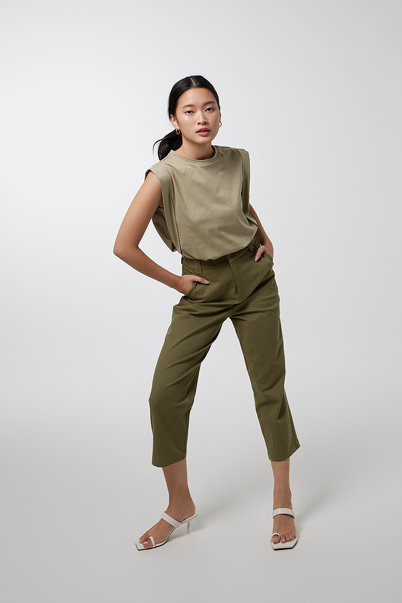 Carmen Peg Leg Pants (Olive) | The Tinsel Rack