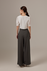 Sienne Wide Leg Pants in Dark Grey