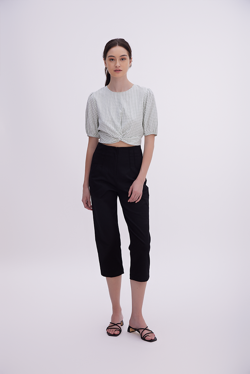 Coreen High Waisted Pants in Black