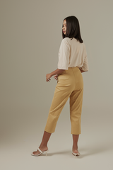 Coreen High Waisted Pants in Camel