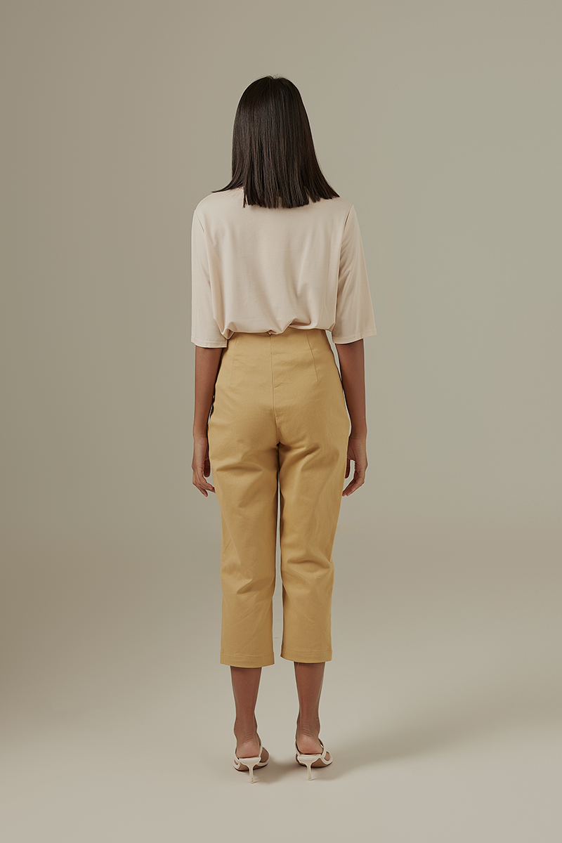 Coreen High Waisted Pants in Camel