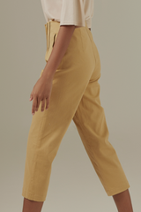 Coreen High Waisted Pants in Camel