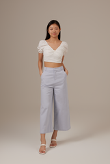 Solmi Wide Leg Pants in Light Blue