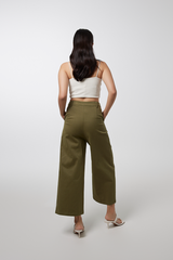 Solmi Wide Leg Pants in Olive