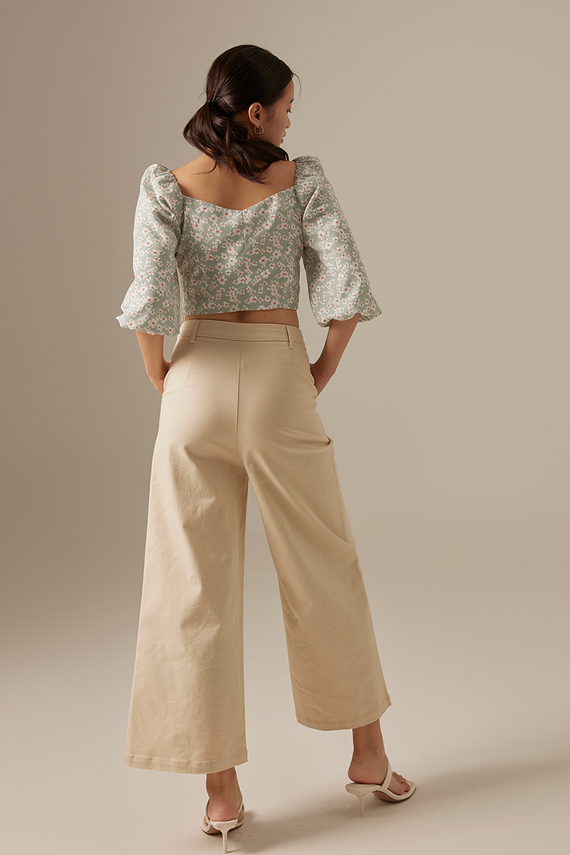 Solmi Wide Leg Pants in Sand