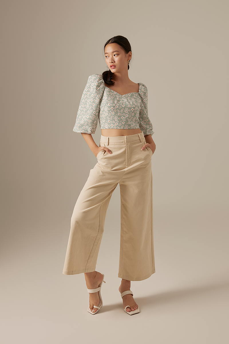 Solmi Wide Leg Pants in Sand