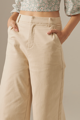 Solmi Wide Leg Pants in Sand