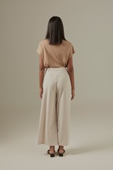 Brenda Wide Leg Pants in Bone