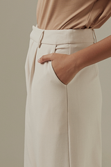 Brenda Wide Leg Pants in Bone